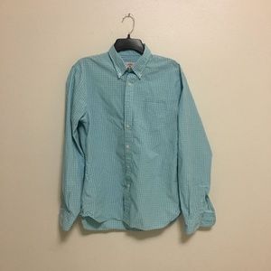 Brooks Brothers Turquoise Checkered Shirt